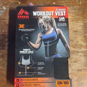 RBX Black and Gray Slimming Workout Vest